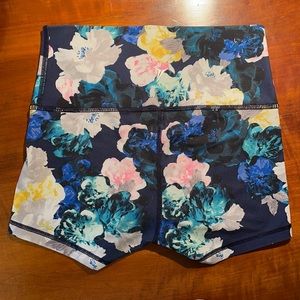 High Waisted Floral Print Spandex